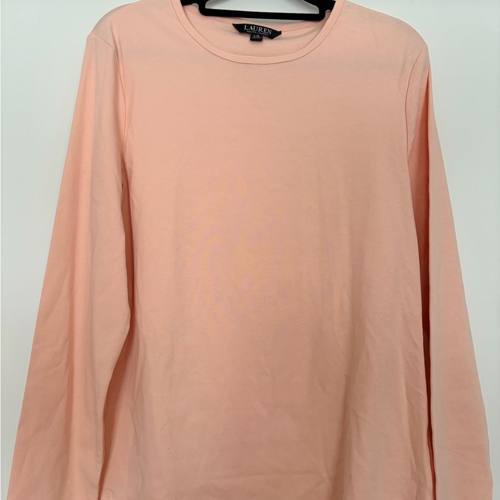 Lauren Ralph Lauren Light Pink Long Sleeve Tee